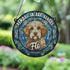 Cavapoo Brown & White Memorial Stained Glass Effect Suncatcher